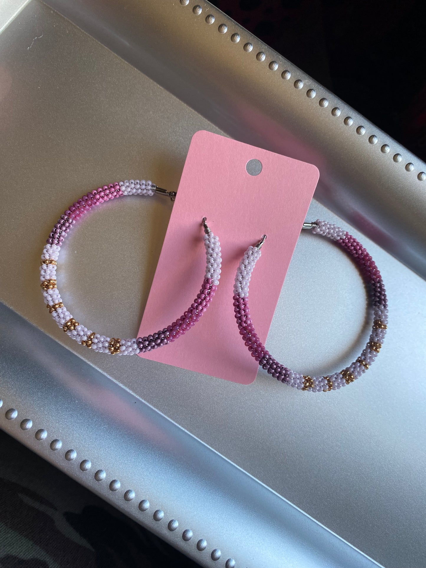 Burgundy Blush Hoops by BIR
