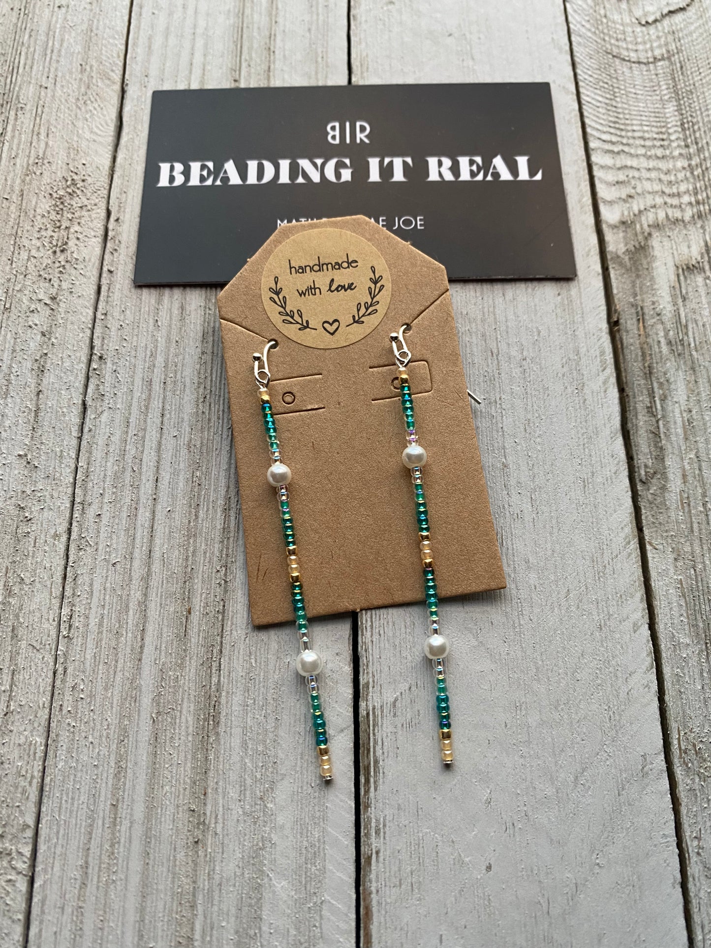 Teal Ombré Drops by Beading It Real