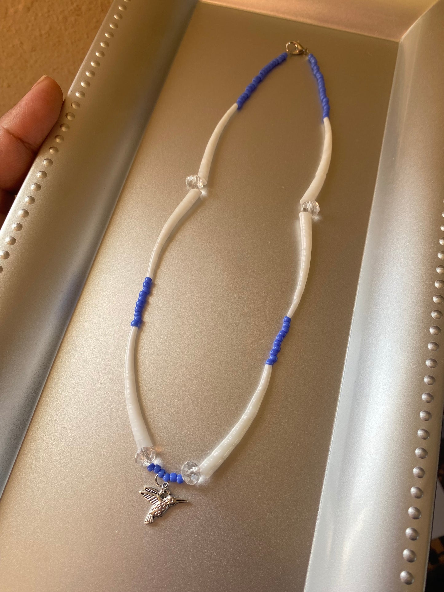 Hummingbird Dentalium Necklace by BIR