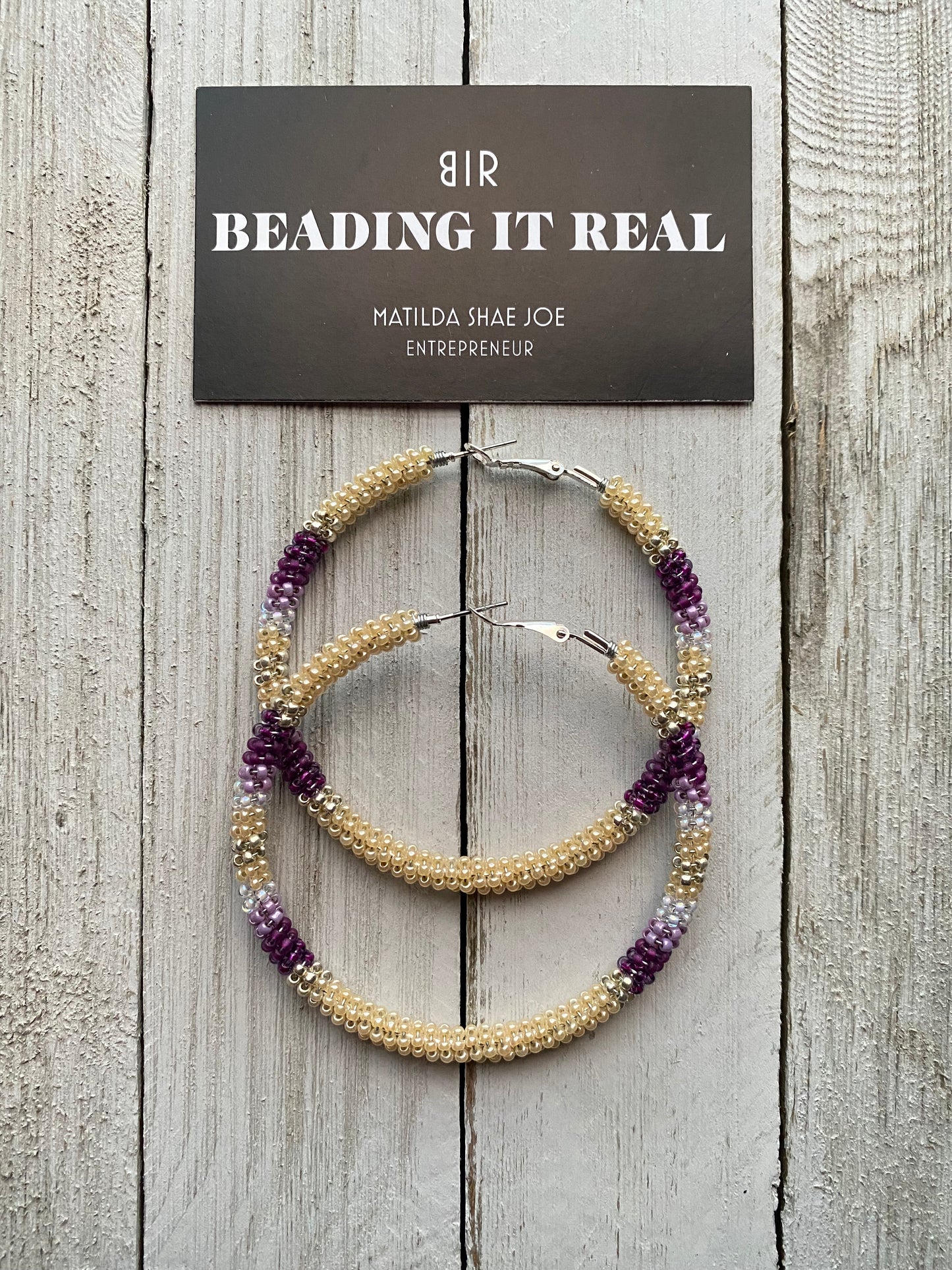 Classy Purple Ombré Hoops by Beading It Real