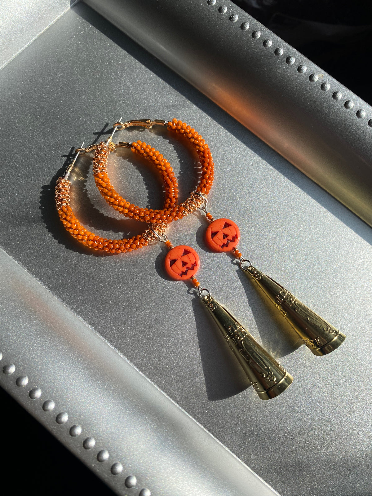Pumpkin Jingle Dangle Hoops by BIR