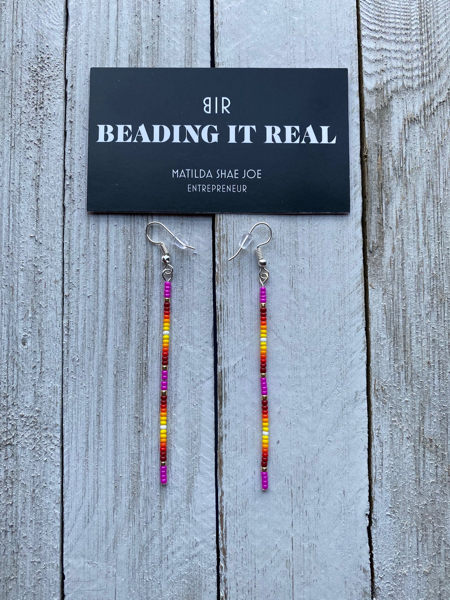 Fuchsia XL Single Drops by Beading It Real