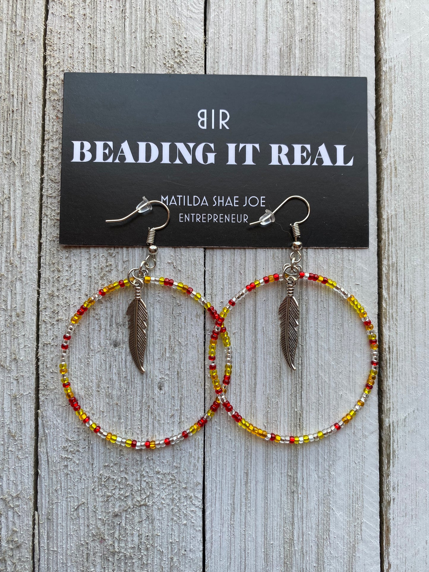 Autumn Babe Single Hoops by Beading It Real