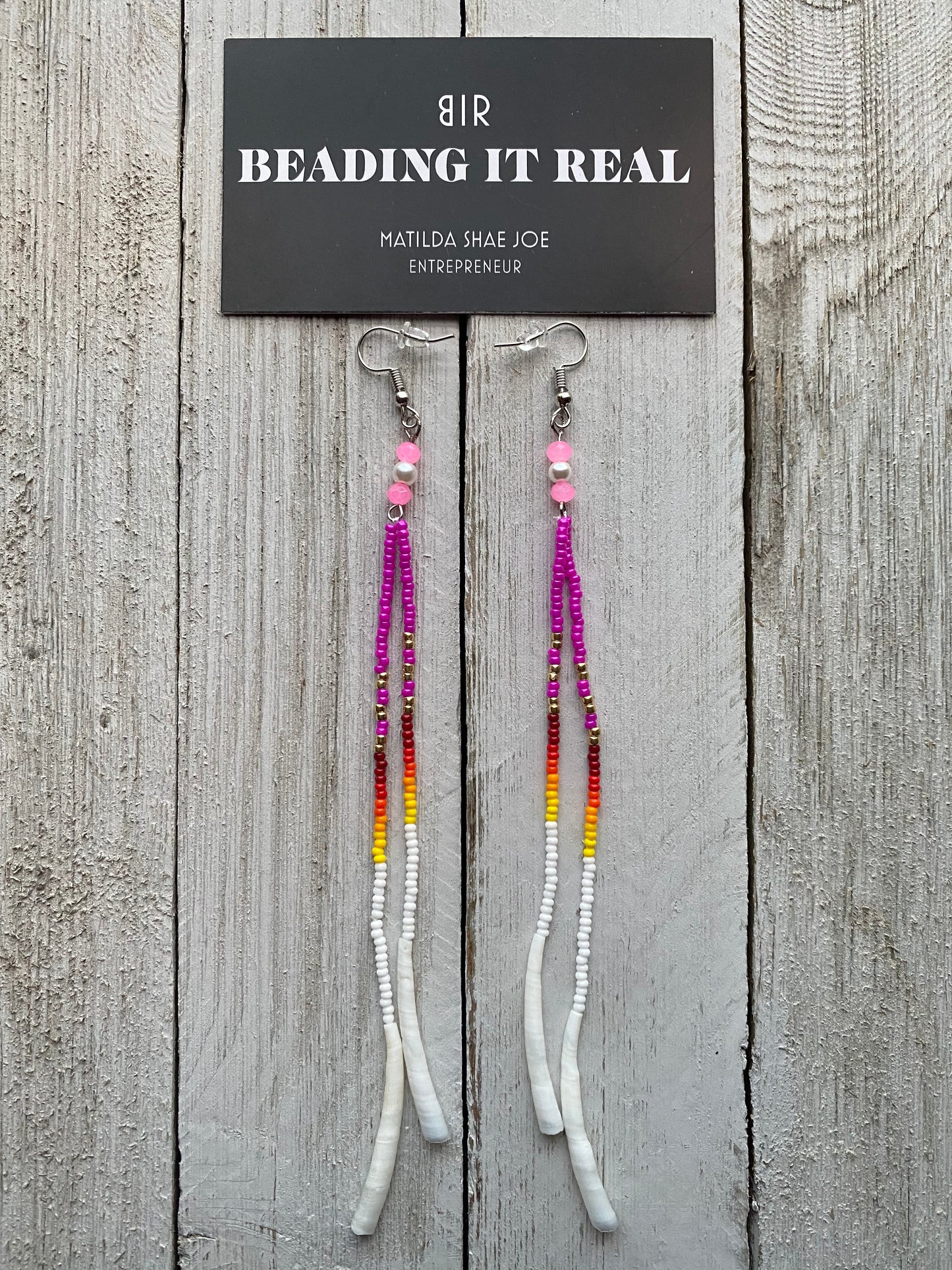 Love Dentallium Dangles by Beading It Real
