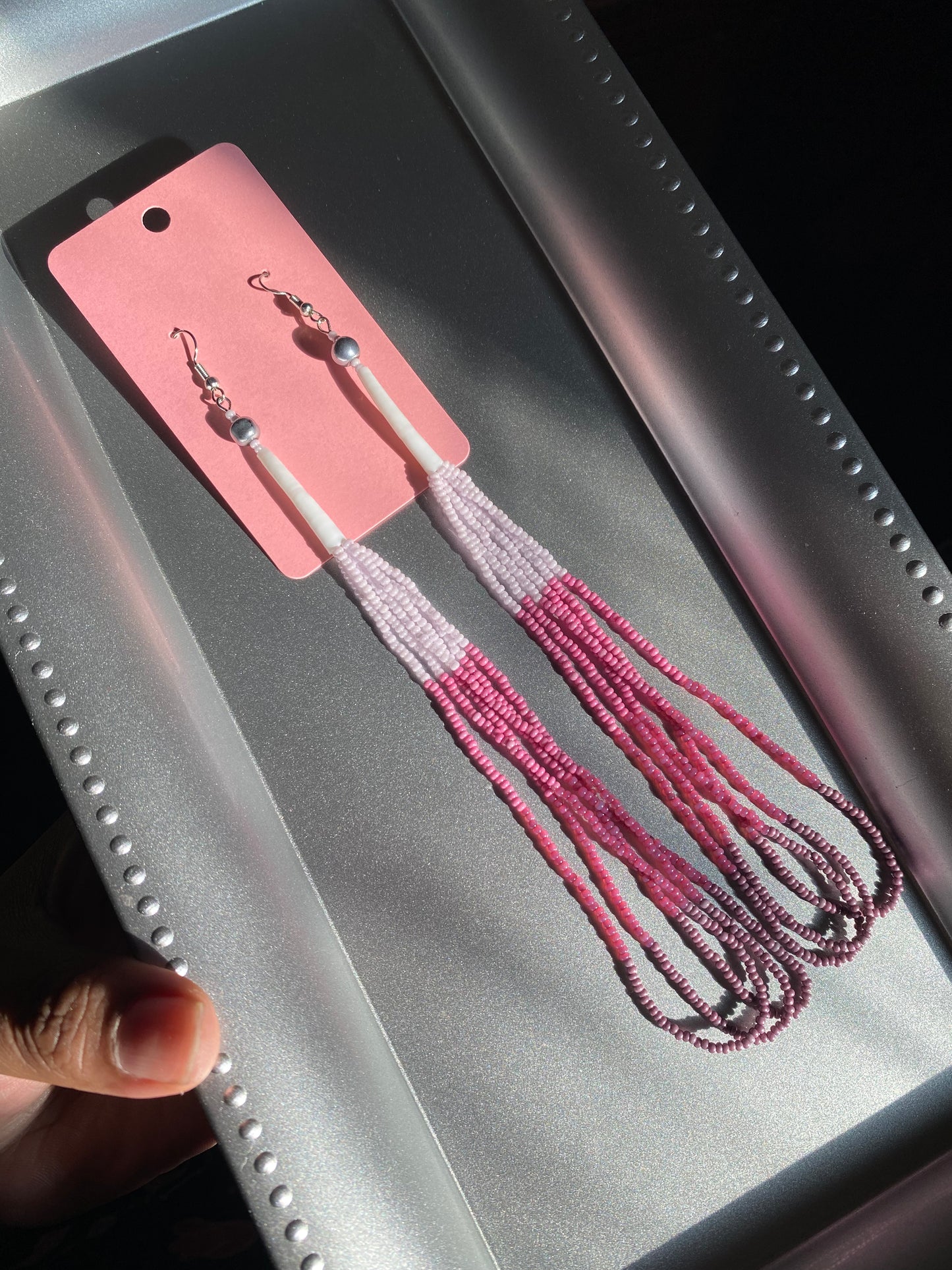 Burgundy Blush Dangles by BIR