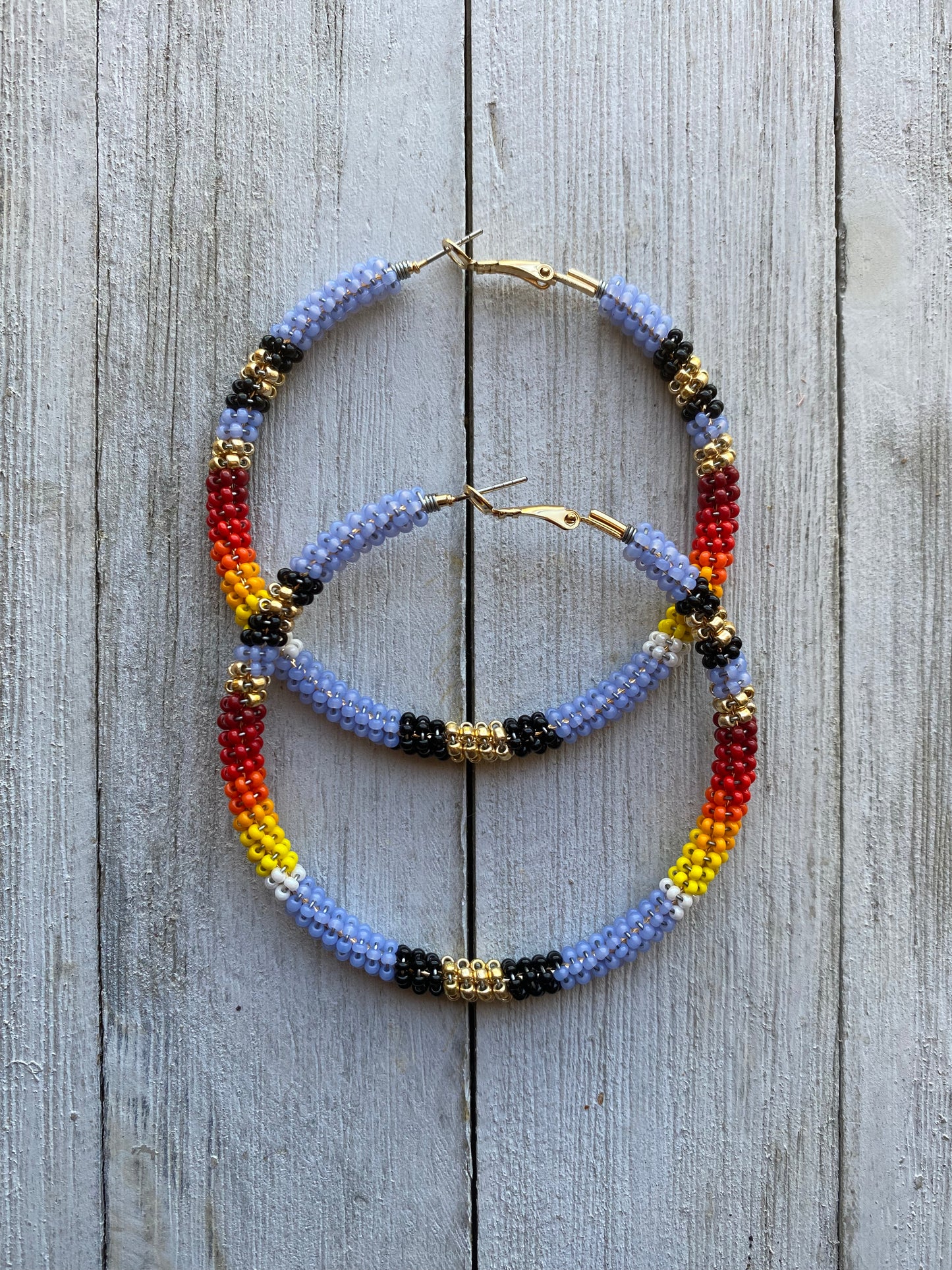 Iconic Periwinkle Galore Hoops by Beading It Real