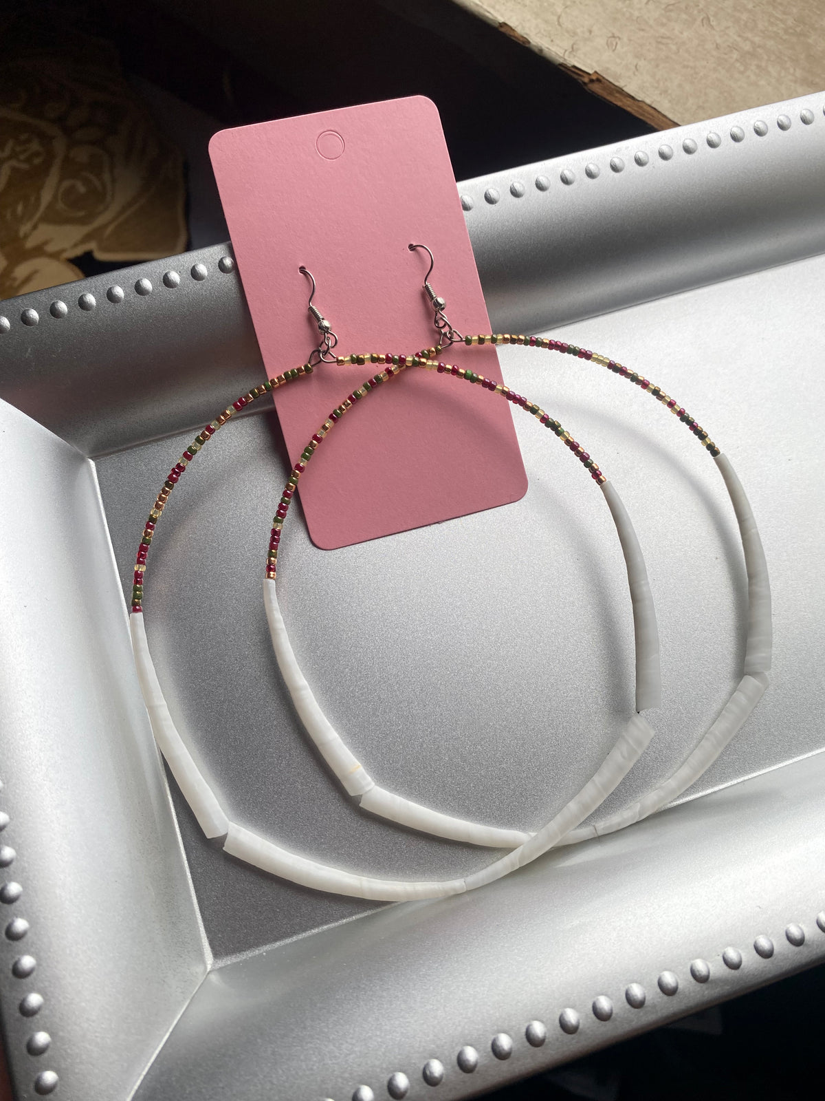 XL Fall Soup Dentalium Hoops by BIR