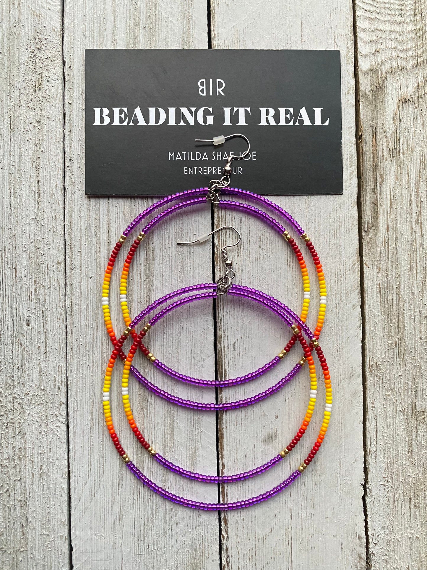 Sunset Double Hoops by Beading It Real