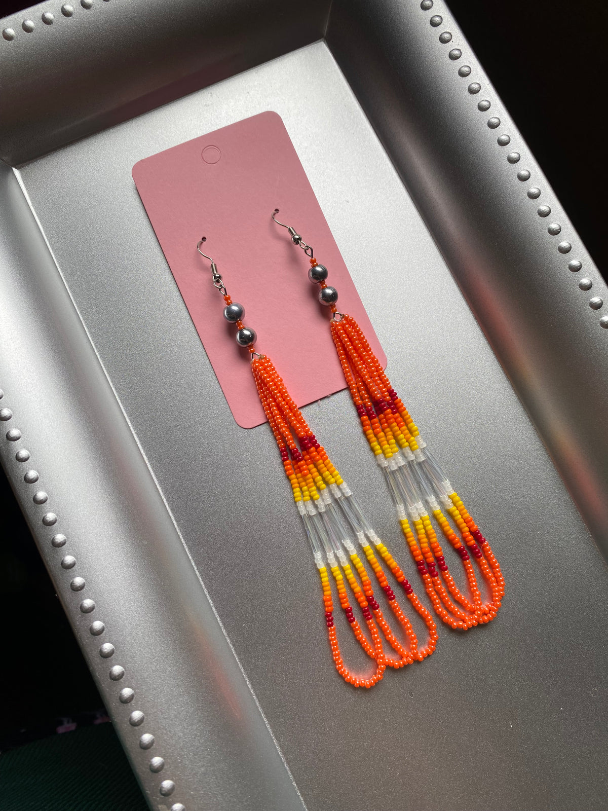 Pumpkin Sunburst Dangles by BIR