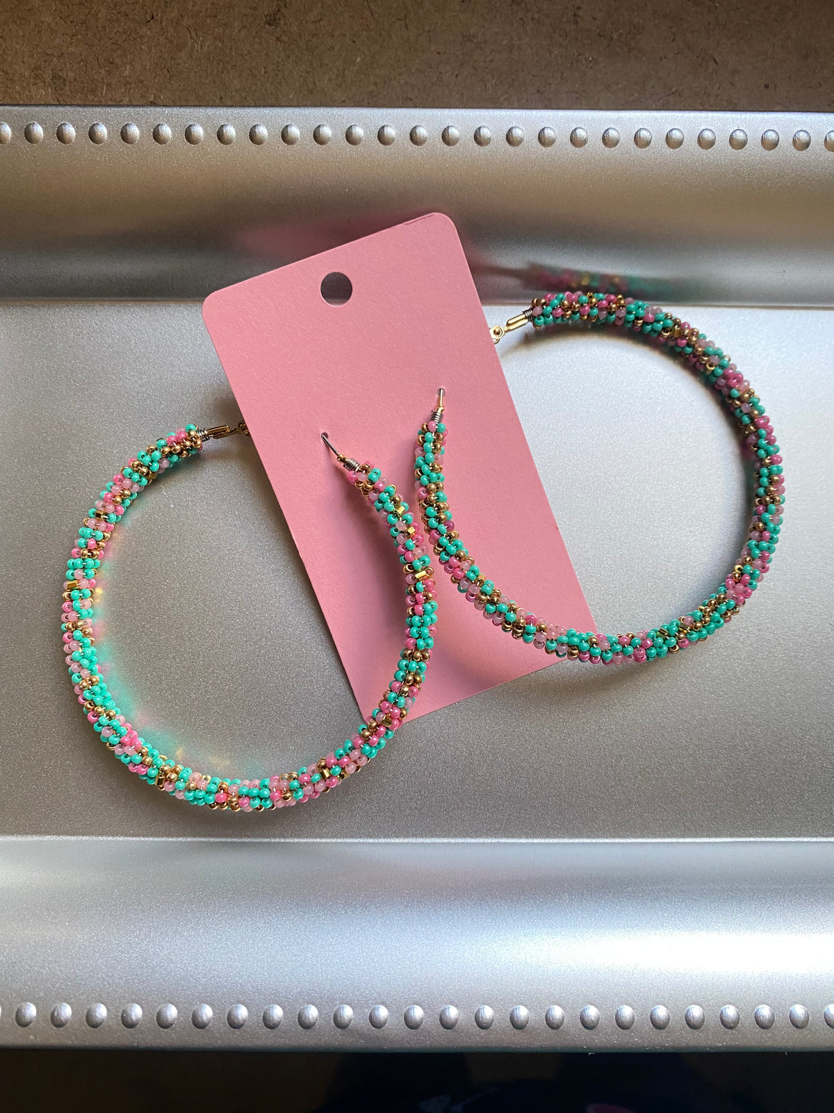 Turquoise Princess Hoops by BIR