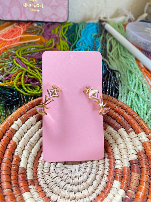 LV inspired baby pink hoops 💕