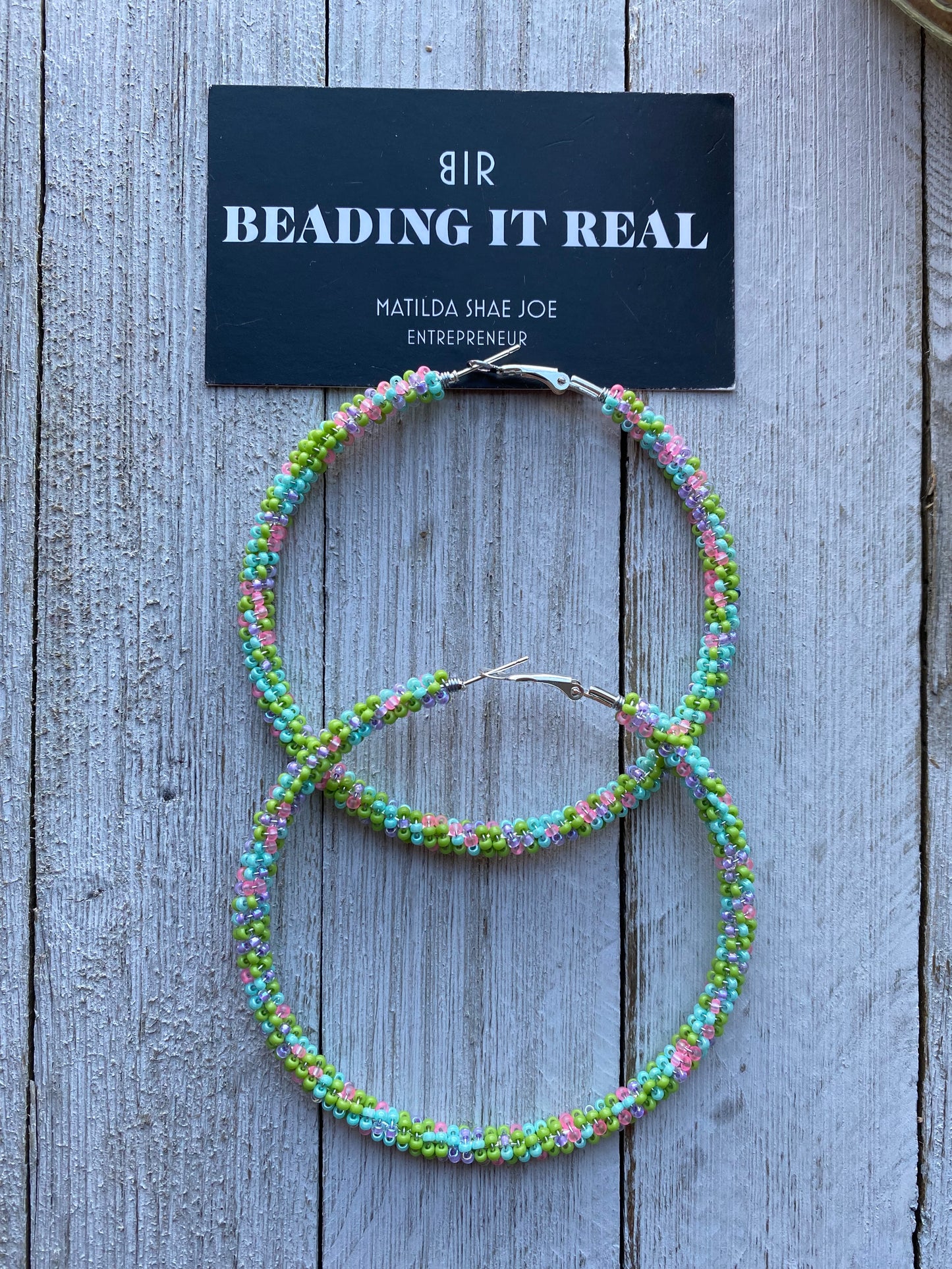 Mother Spring XL Hoops by Beading It Real