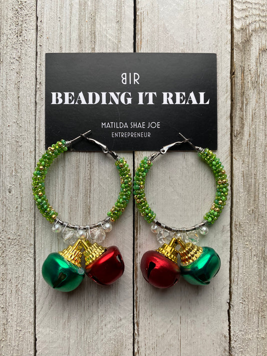 Jingle Slay Hoops by Beading It Real