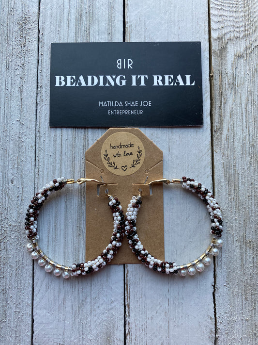 Moo Cow Gem Corn Hoops by Beading It Real