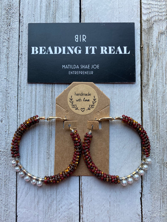 Fall Into You Gem Corn Hoops by Beading It Real