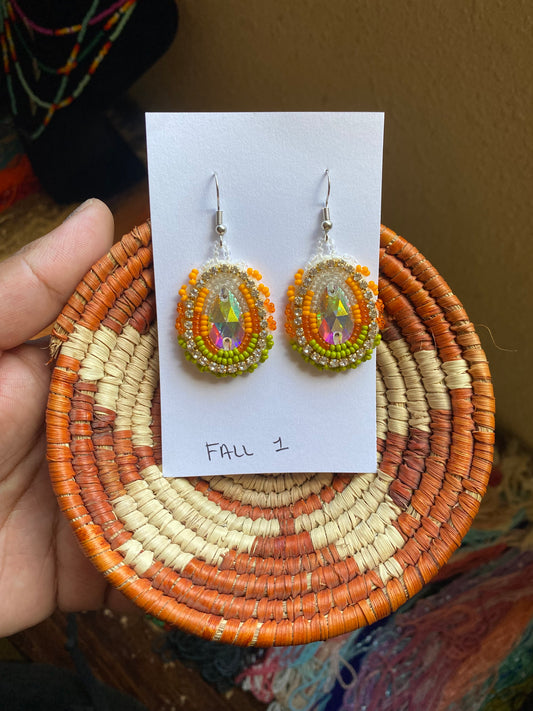 Fall Chic Beaded Earrings by BIR