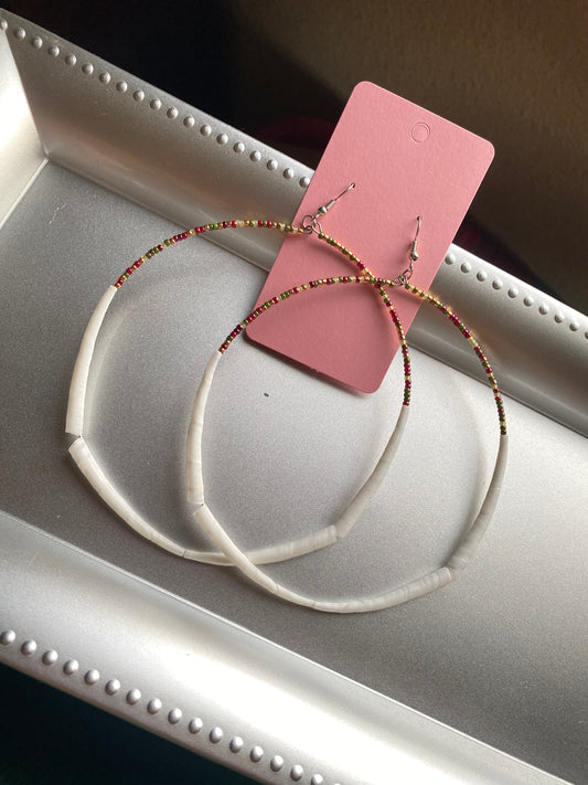 XL Cranberry Hoops by BIR