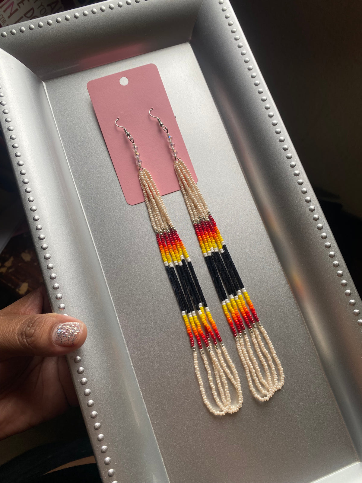 Ivory Sunset Dangles by BIR
