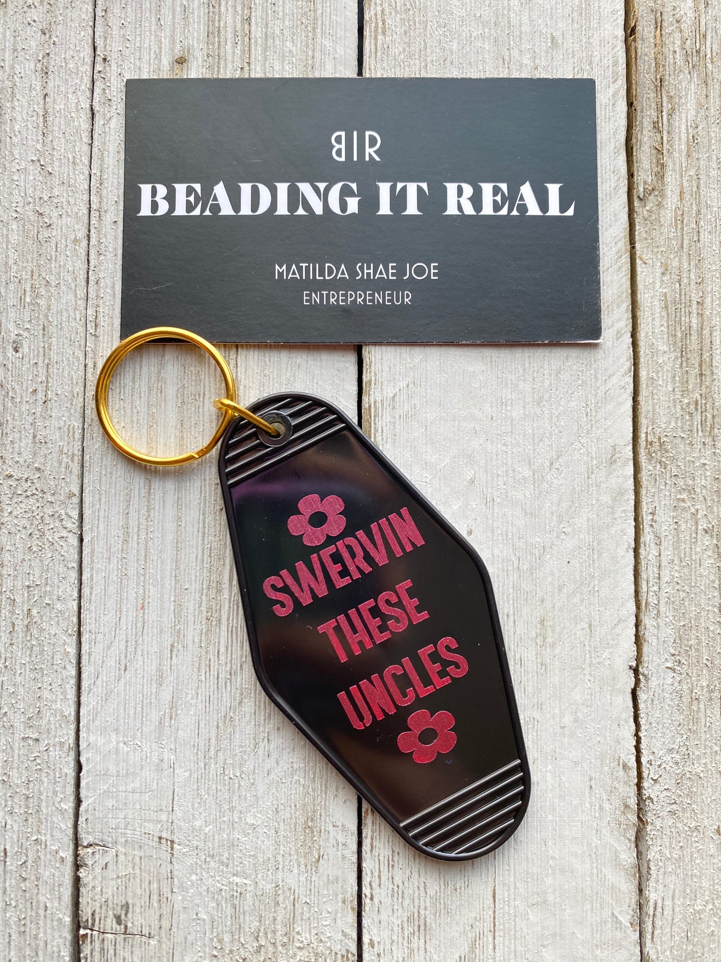 •Swervin These Uncles• Keychain by Beading It Real