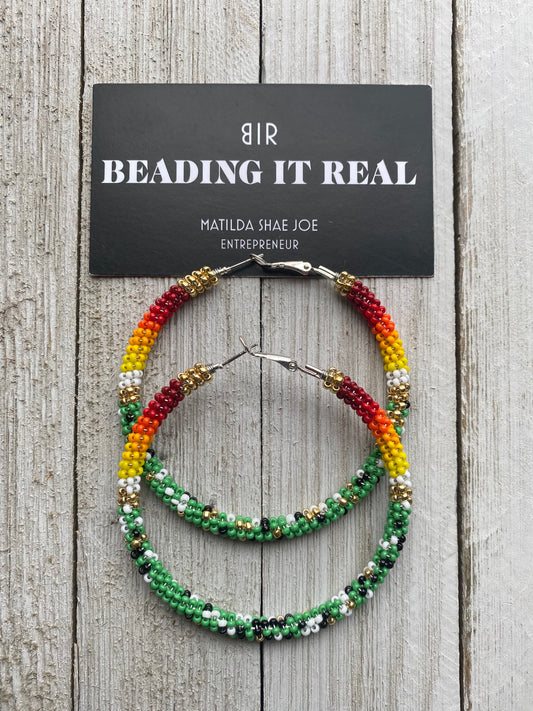 Classical Sunset Hoops by Beading It Real
