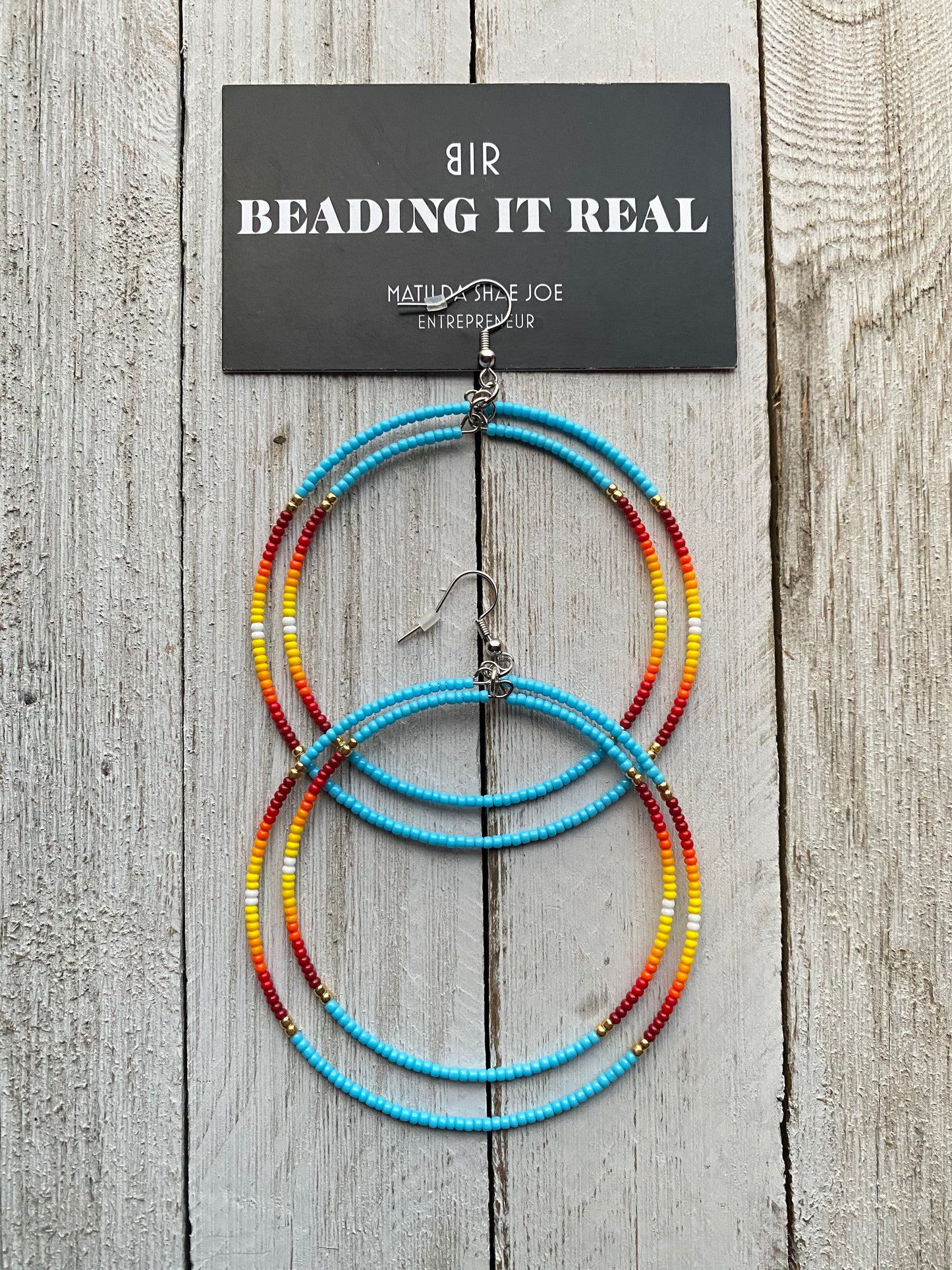 Sunset Double Hoops by Beading It Real