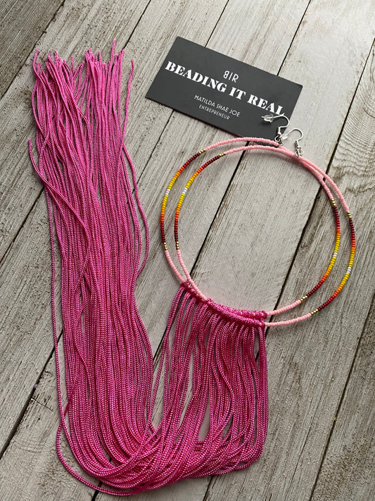 Mega Baby Pink Fringes by Beading It Real
