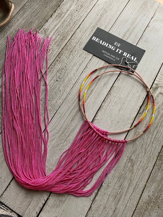 Mega Cheyenne Pink Fringes by Beading It Real