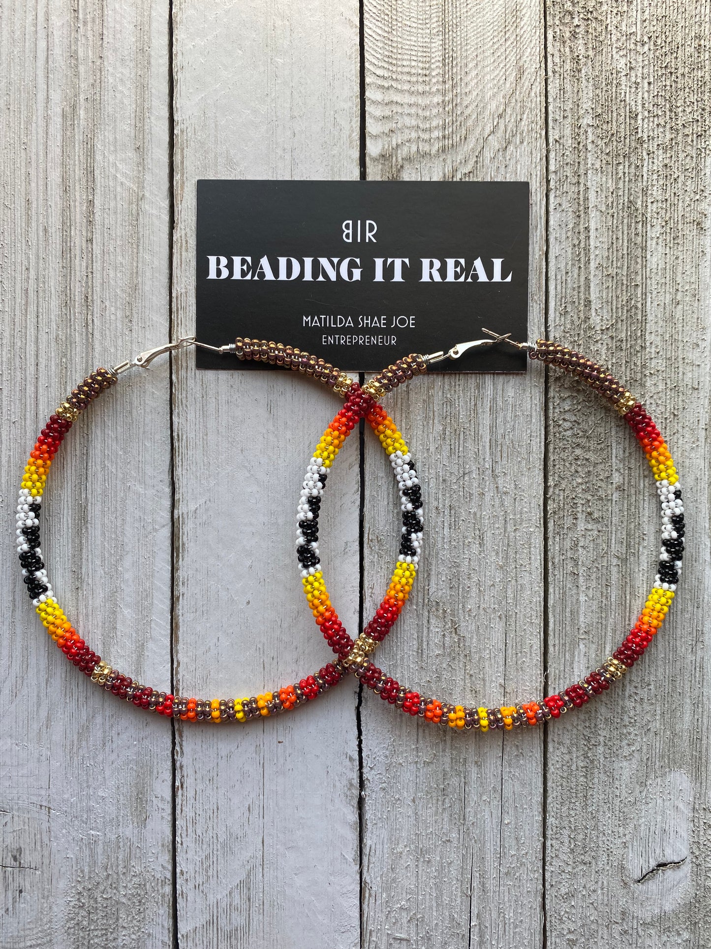 Mega Bronze Wave Hoops by Beading It Real