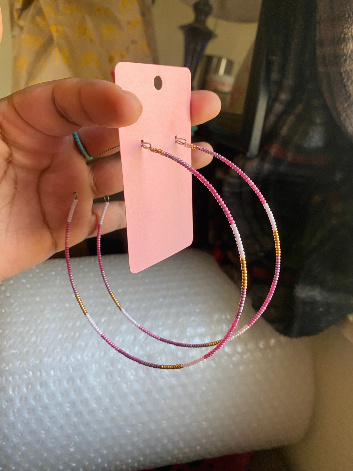 Blush XL Single Post Hoops by BIR