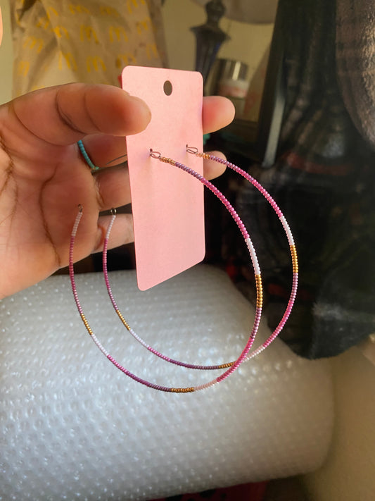 Blush XL Single Post Hoops by BIR