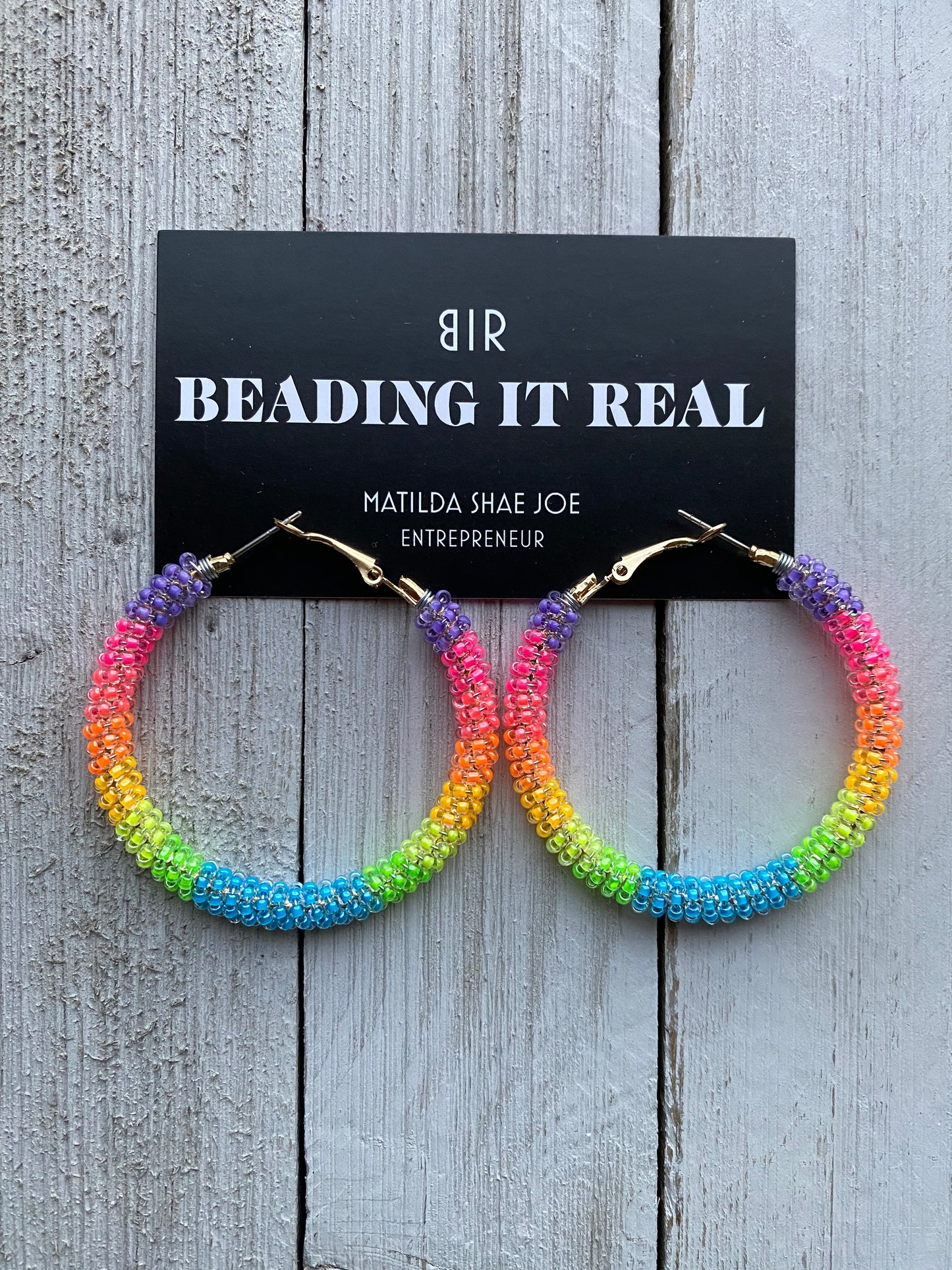 Neon Lit Hoops by Beading It Real