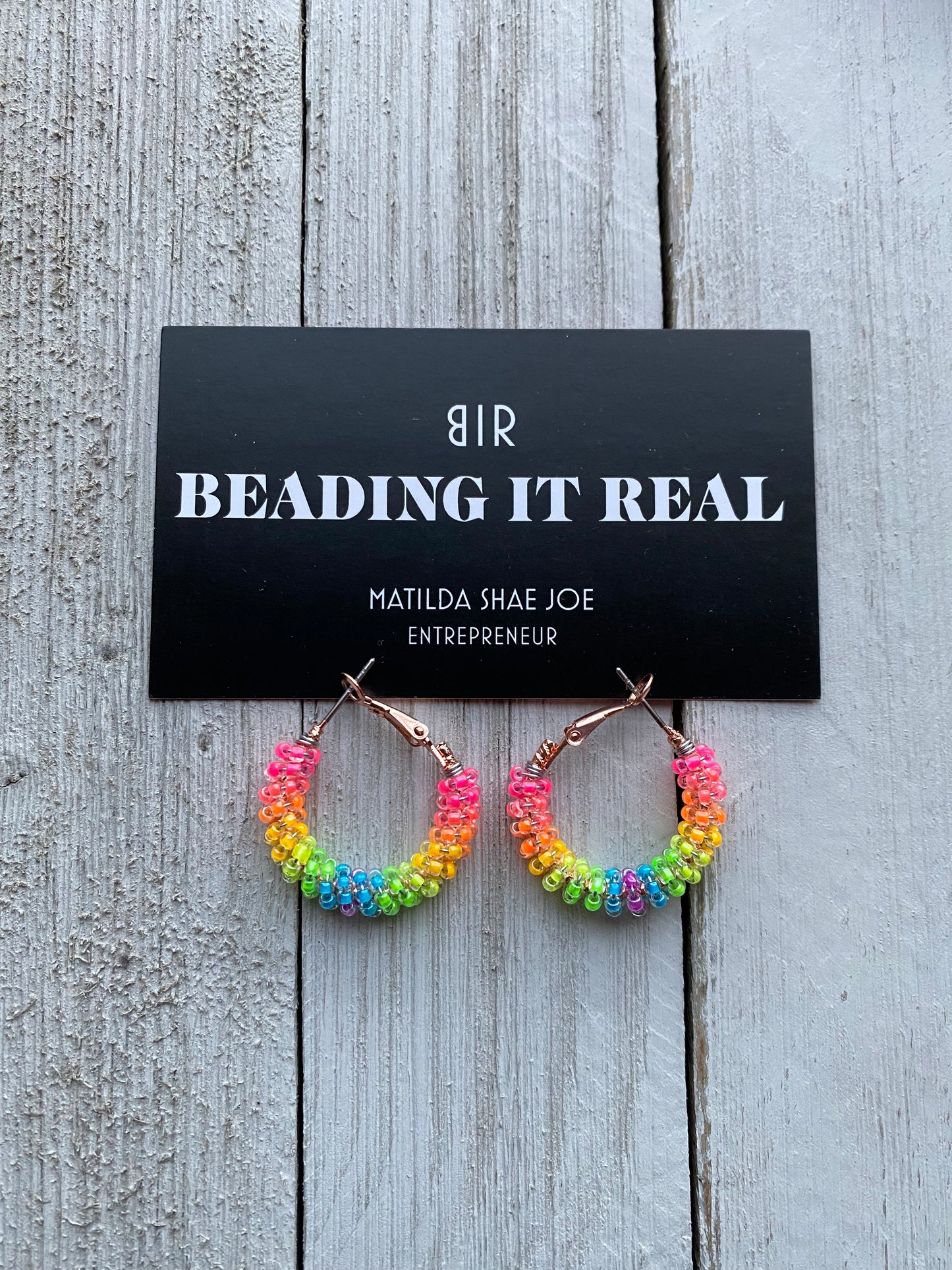 Mini Neon Hoops by Beading It Real