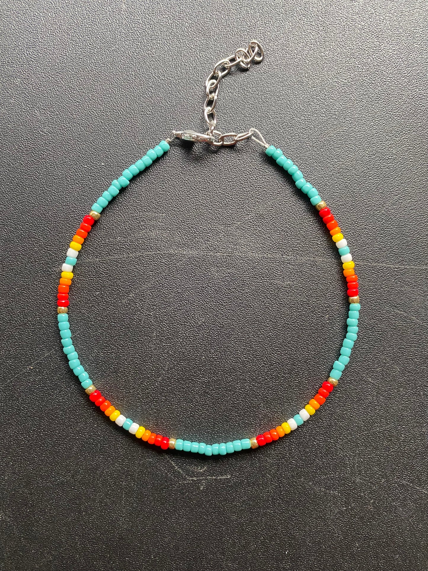Turquoise Anklet by Beading It Real