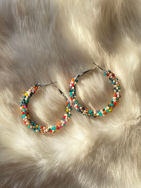 Bead Soup Beaded Hoops by Beading It Real