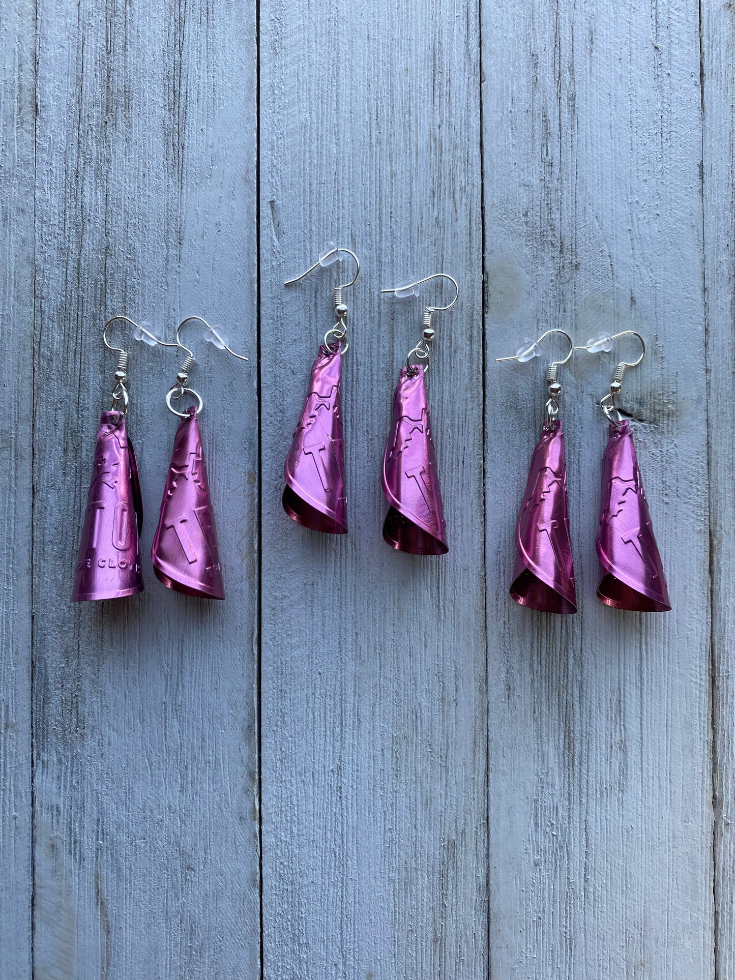 Pink Jingle Cone Earrings by Beading It Real