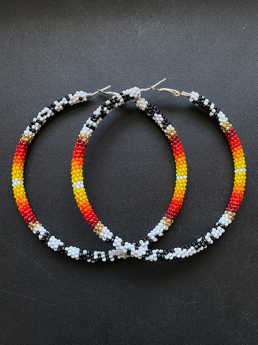 Original Cow Print Hoops by Beading It Real